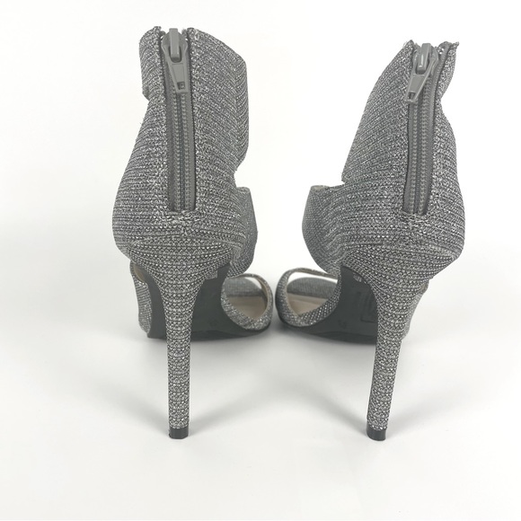 Christian Siriano Special Occasion Heels with Silver Sparkles. Size 8.5 - Picture 10 of 13